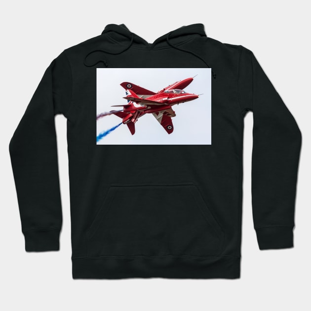 Red Arrows Pair Hoodie by aviationart